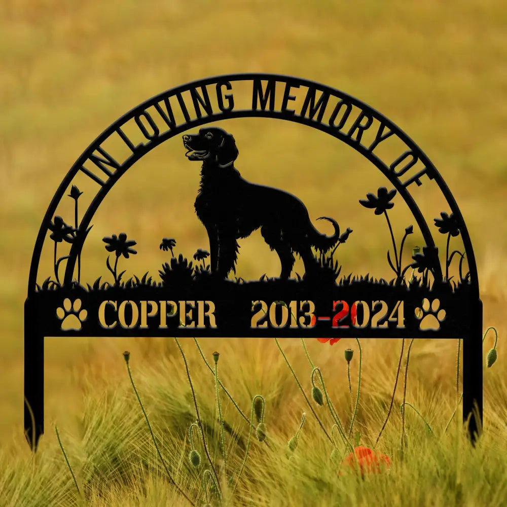 Custom English Setter Memorial Metal Stake - Personalized Pet Grave Marker Remembrance Sign Sympathy Gift English