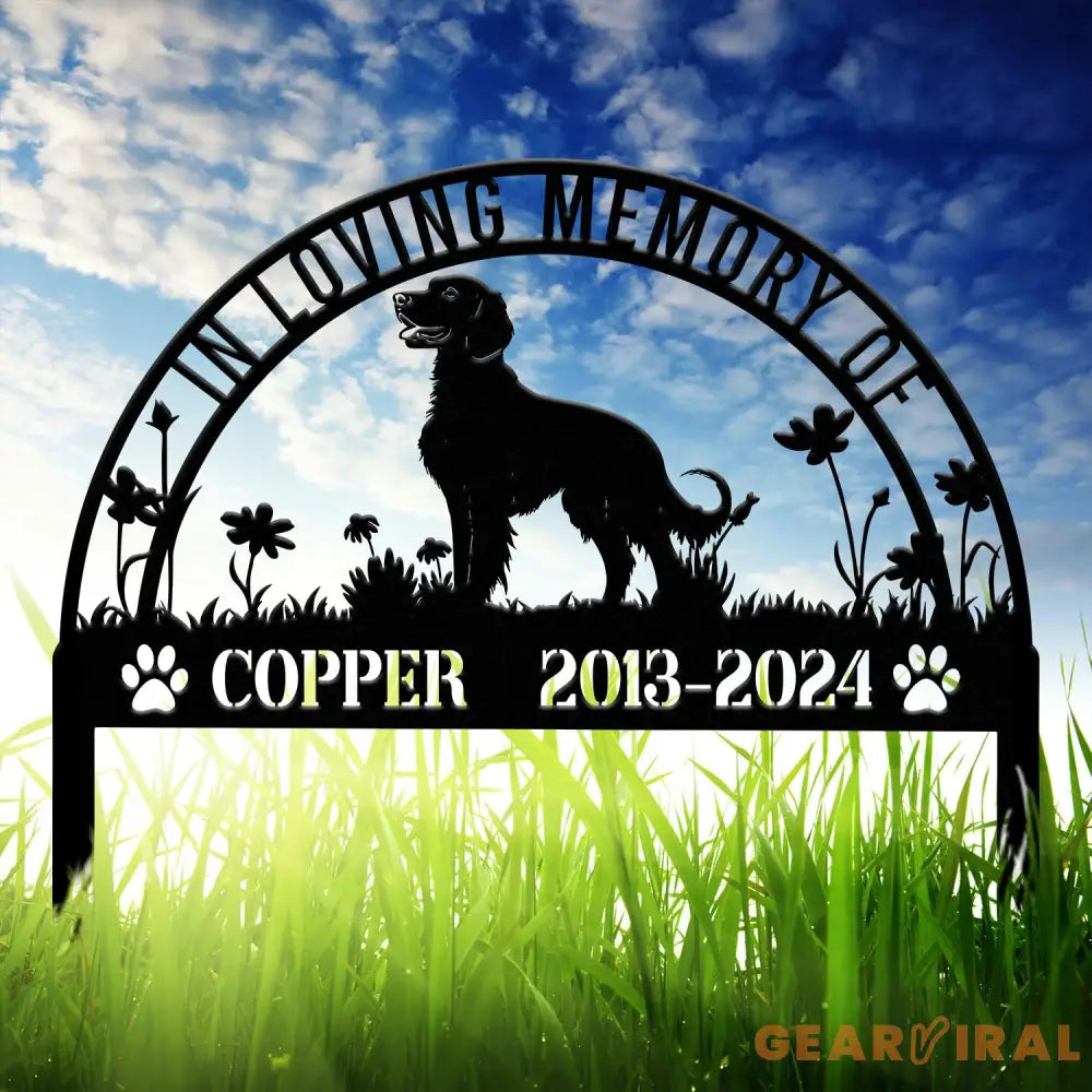 Custom English Setter Memorial Metal Stake - Personalized Pet Grave Marker Remembrance Sign Sympathy Gift English