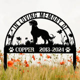 Custom English Setter Memorial Metal Stake - Personalized Pet Grave Marker Remembrance Sign Sympathy Gift English