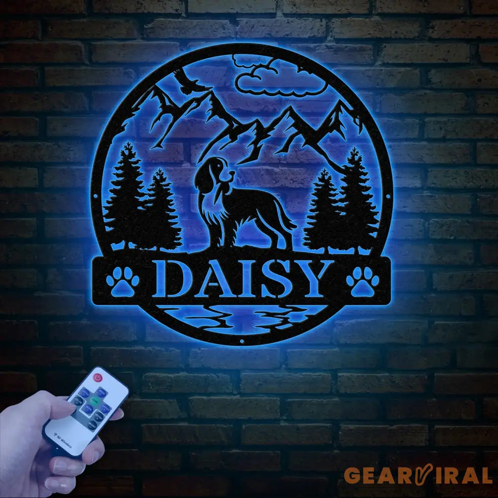 Custom English Springer Spaniel Metal Sign Dog Name Sign English Springer Spaniel Wall Decor Dog Lovers Wall Art Pet