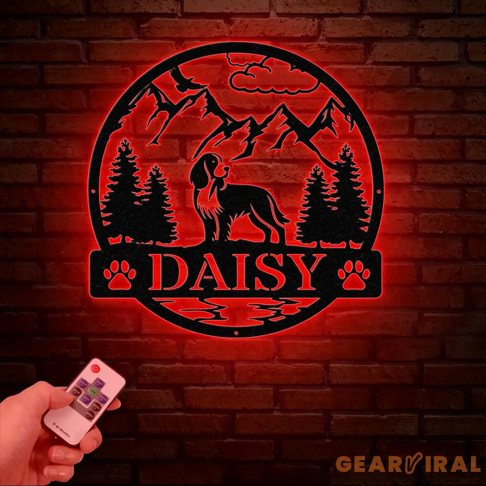 Custom English Springer Spaniel Metal Sign Dog Name Sign English Springer Spaniel Wall Decor Dog Lovers Wall Art Pet