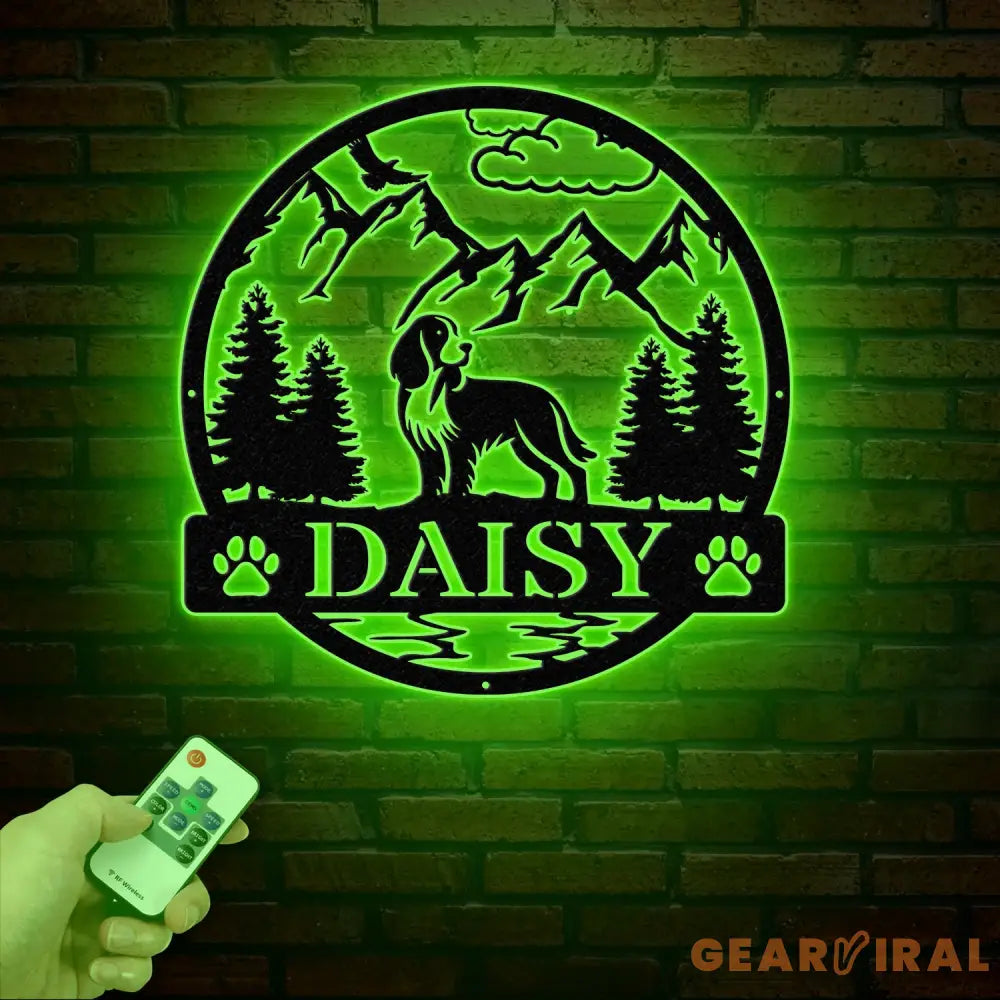 Custom English Springer Spaniel Metal Sign Dog Name Sign English Springer Spaniel Wall Decor Dog Lovers Wall Art Pet