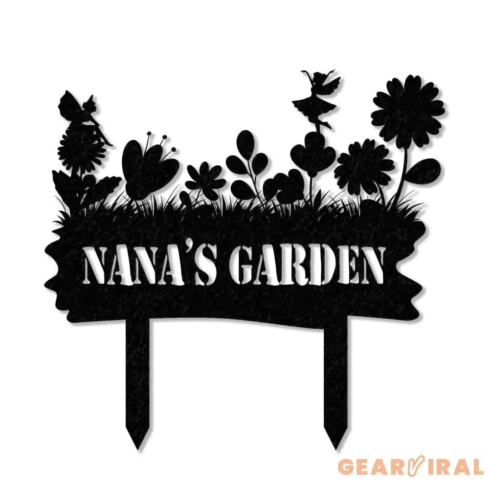 Custom Fairy Garden Sign,Metal Fairy Garden Stake,Personalized Garden Sign,Sign for Flower Beds,Outdoor Yard Decor
