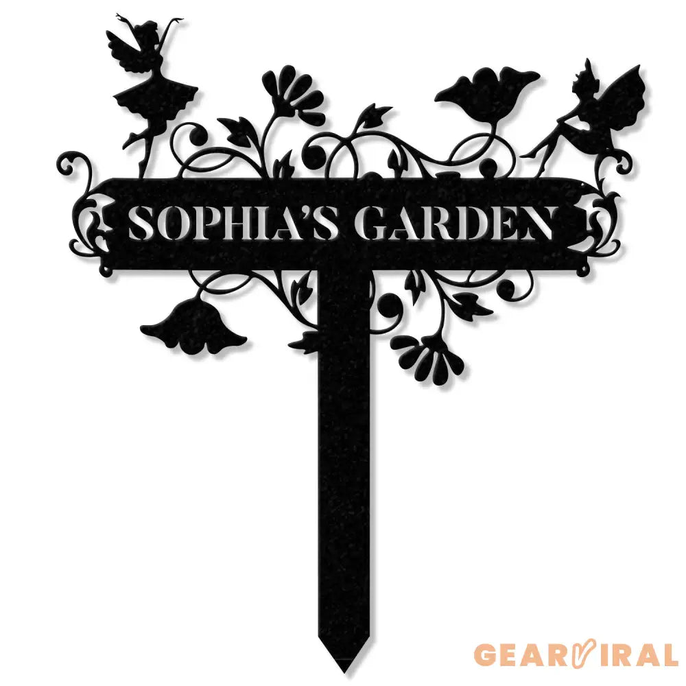 Custom Fairy Metal Garden Sign,Custom Garden Sign,Fairy Garden Stake,Outdoor Garden Yard Decor,Metal Fairy Garden