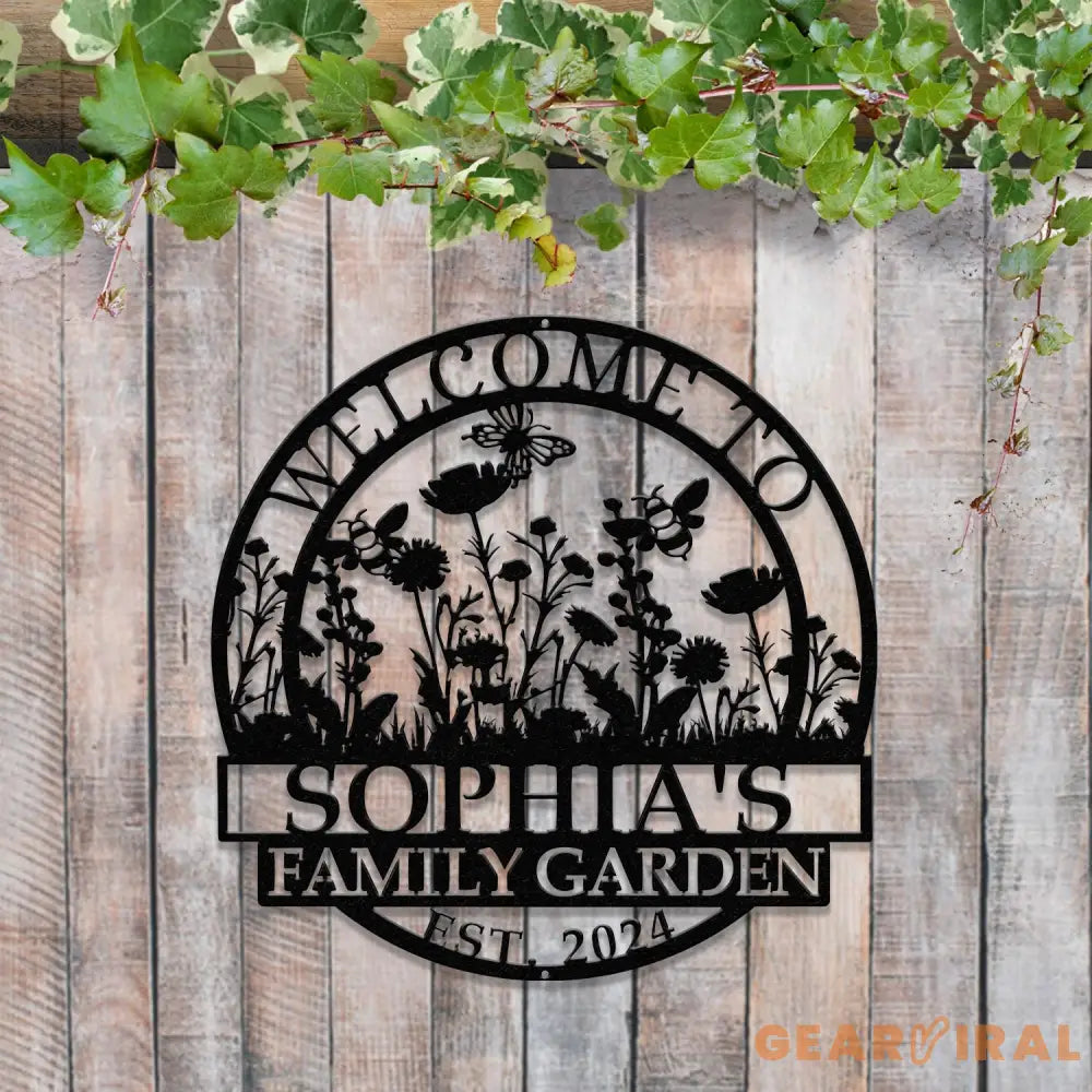 Custom Family Garden Sign Personalized Name Garden Metal Sign Outdoor Garden Decor Signs Welcome Garden Decor Gift for