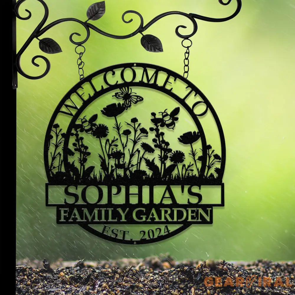 Custom Family Garden Sign Personalized Name Garden Metal Sign Outdoor Garden Decor Signs Welcome Garden Decor Gift for