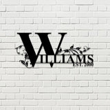 Custom Family Metal Name Sign, Personalized Split Letter Last Name Established Sign, Outdoor Door Hanger, Housewarming Monogram Wedding Gift
