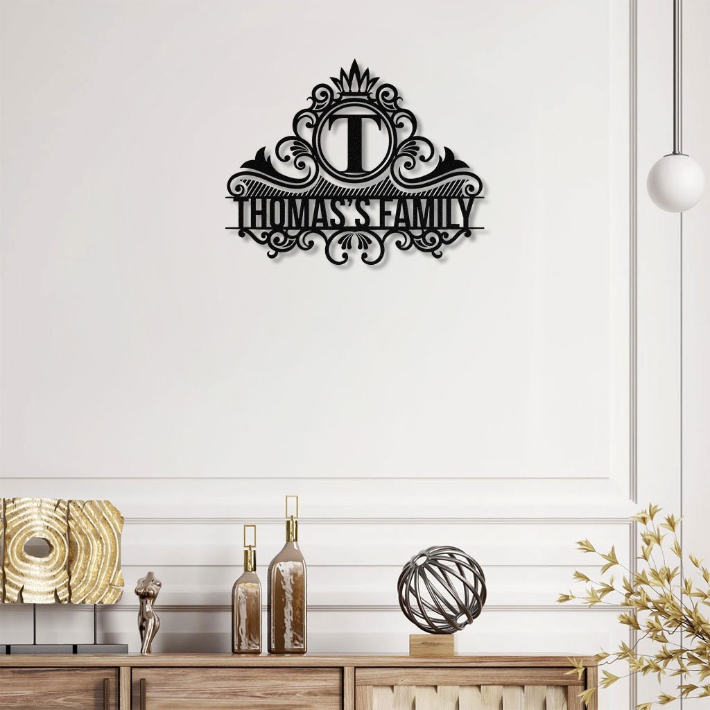 Custom Family Name monogram , Custom Garden Sign, Personalized Metal Sign, Wall Decor, Custom Metal Sign, Housewarming