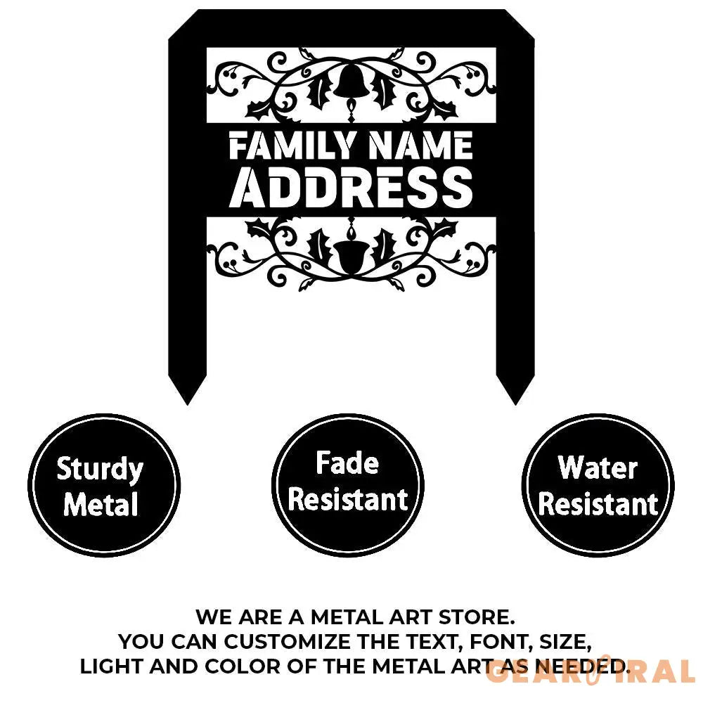 Custom Family Name Pumpkin Garden Metal Stake Personalized Family Name Yard Sign Outdoor Door Garden Decor Garden Art