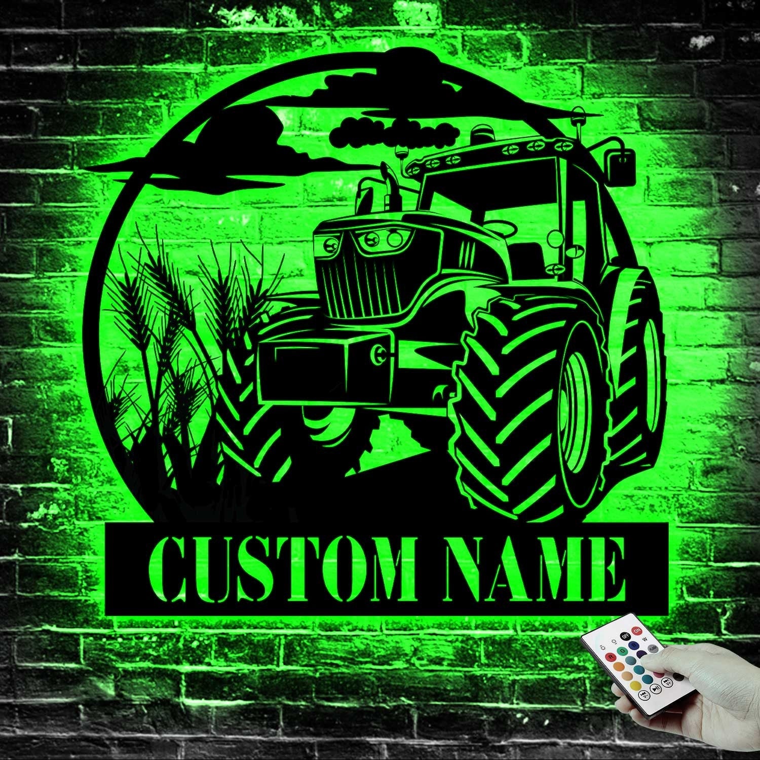 Custom Farm Sign Tractor Driver Metal Wall Art LED Light Personalized Farm Tractor Name Sign Home Decor Truck Decor Birthday Gift for farmer | GearViral