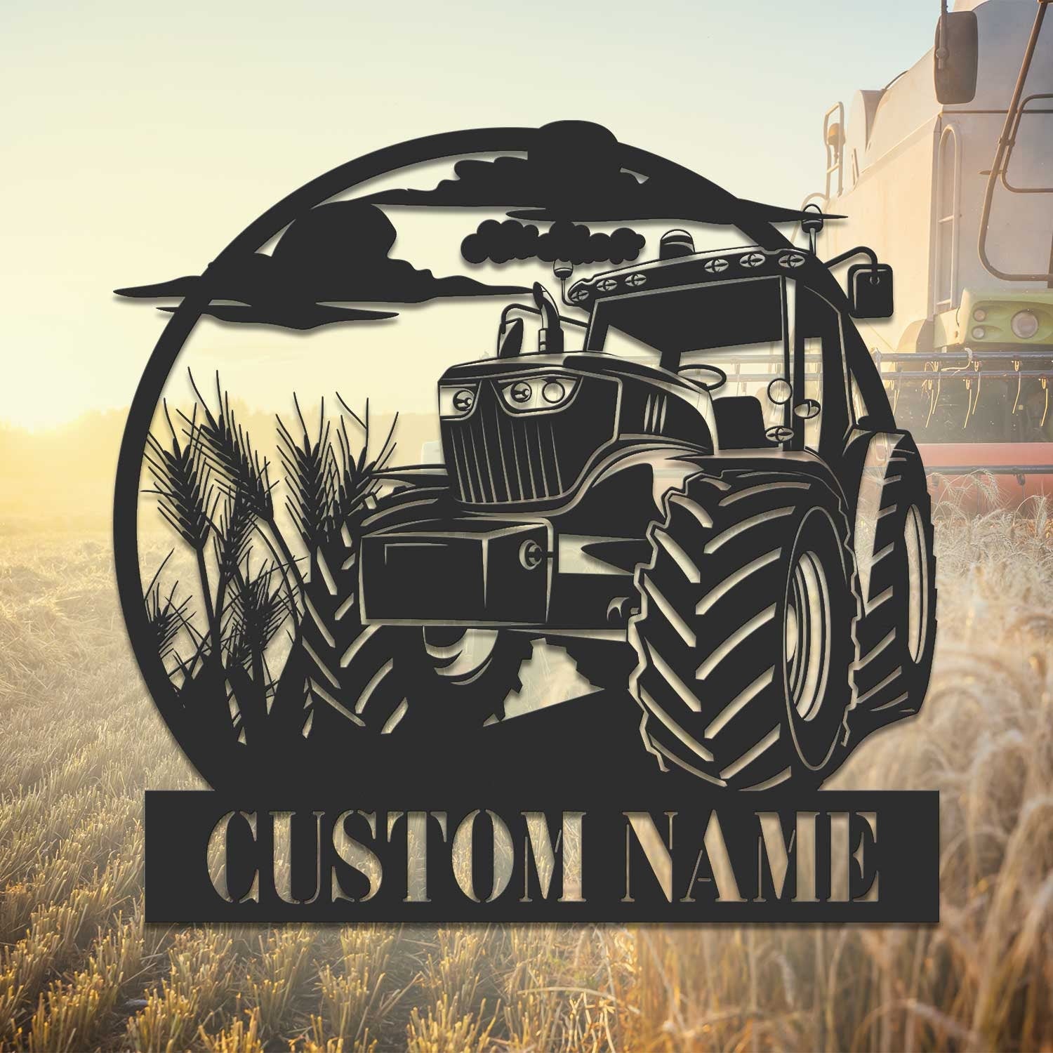 Custom Farm Sign Tractor Driver Metal Wall Art LED Light Personalized Farm Tractor Name Sign Home Decor Truck Decor Birthday Gift for farmer | GearViral