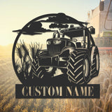 Custom Farm Sign Tractor Driver Metal Wall Art LED Light Personalized Farm Tractor Name Sign Home Decor Truck Decor Birthday Gift for farmer | GearViral