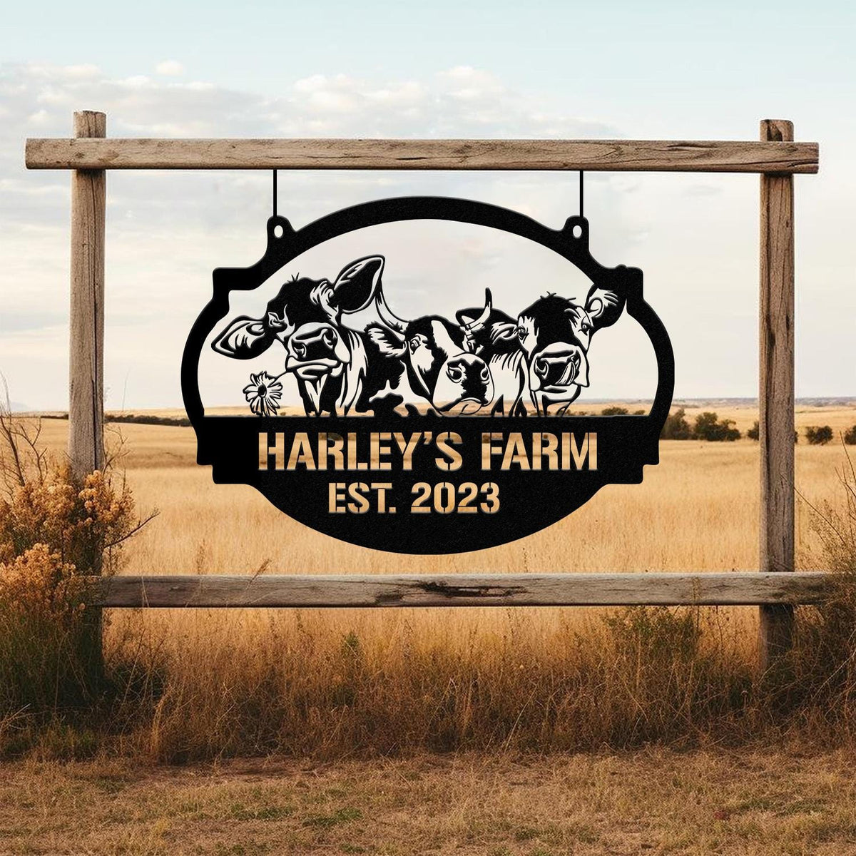 Custom Farmhouse Metal Hanging Sign, Personalized Farm Metal Sign, Animal Farm Sign, Ranch Sign, Barn Sign, Farm Gate Sign, Farm Name Sign