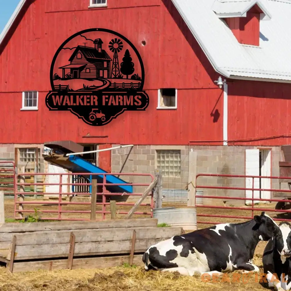 Custom Farmhouse Metal Sign Personalized Farm Metal Sign Animal Farm Sign Ranch Sign Barn Sign Farm Gate Sign Farm Name