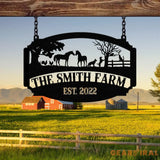 Custom Farmhouse Sign,Metal Farm Sign,Custom Metal Farm Name Sign,Metal Barn Sign,Ranch Metal Sign,Farmer