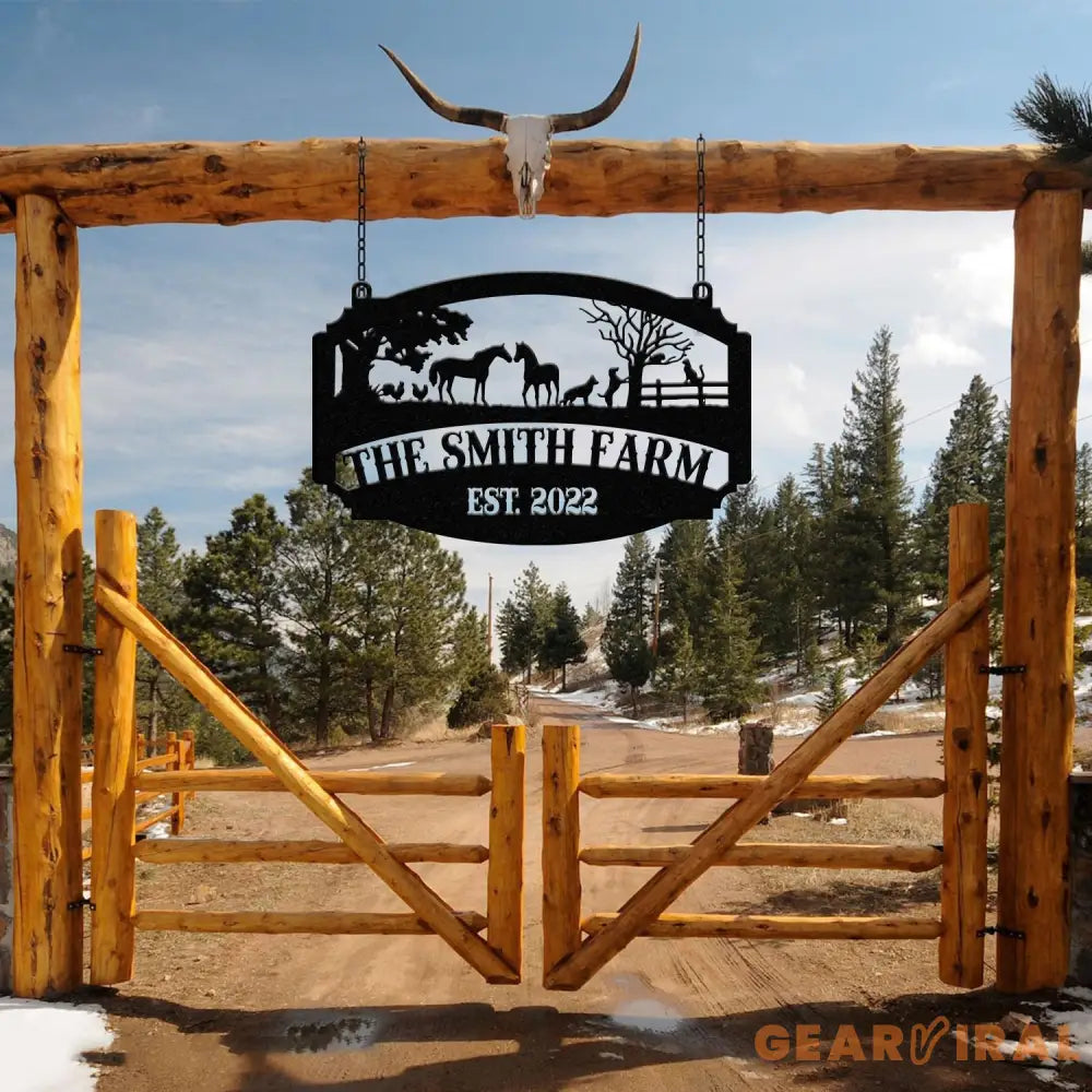 Custom Farmhouse Sign,Metal Farm Sign,Custom Metal Farm Name Sign,Metal Barn Sign,Ranch Metal Sign,Farmer