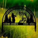 Custom Fishing In Heaven Memorial Plaque Stake Memorial Grave Marker Fisherman Memorial Stake For Grave Fisherman Loss