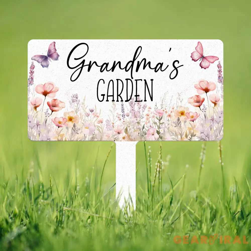 Custom Floral Butterfly Garden Sign Personalized Name Garden Stake Metal Garden Sign Gardener Name Sign Gardener Gift