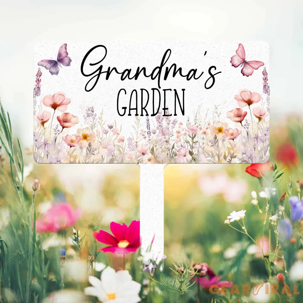 Custom Floral Butterfly Garden Sign Personalized Name Garden Stake Metal Garden Sign Gardener Name Sign Gardener Gift