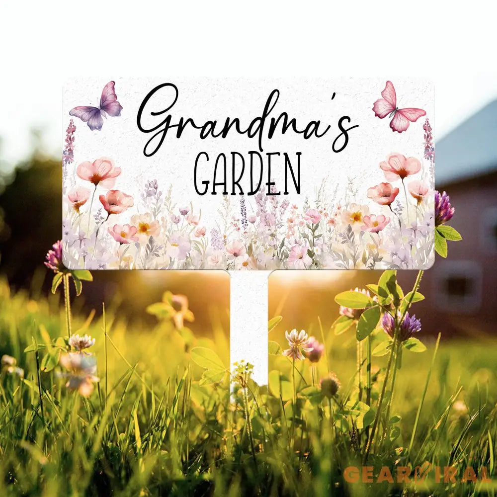 Custom Floral Butterfly Garden Sign Personalized Name Garden Stake Metal Garden Sign Gardener Name Sign Gardener Gift
