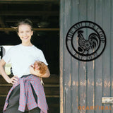 Custom Floral Chicken Coop Name Sign with LED Light Personalized Metal Hen House Sign Rooster Yard Art Farmhouse & Farm