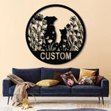 Custom Floral Dog and Cat Metal Sign Dog and Cat Garden Sign Personalized Cat Dog Name Sign Pet Lover Gift Dog Mom Gift