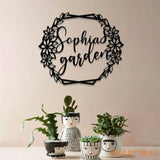 Custom Floral Garden Metal Sign Custom Metal Hanging Garden Sign Personalized Metal Gardening Gift Gardener Name Sign