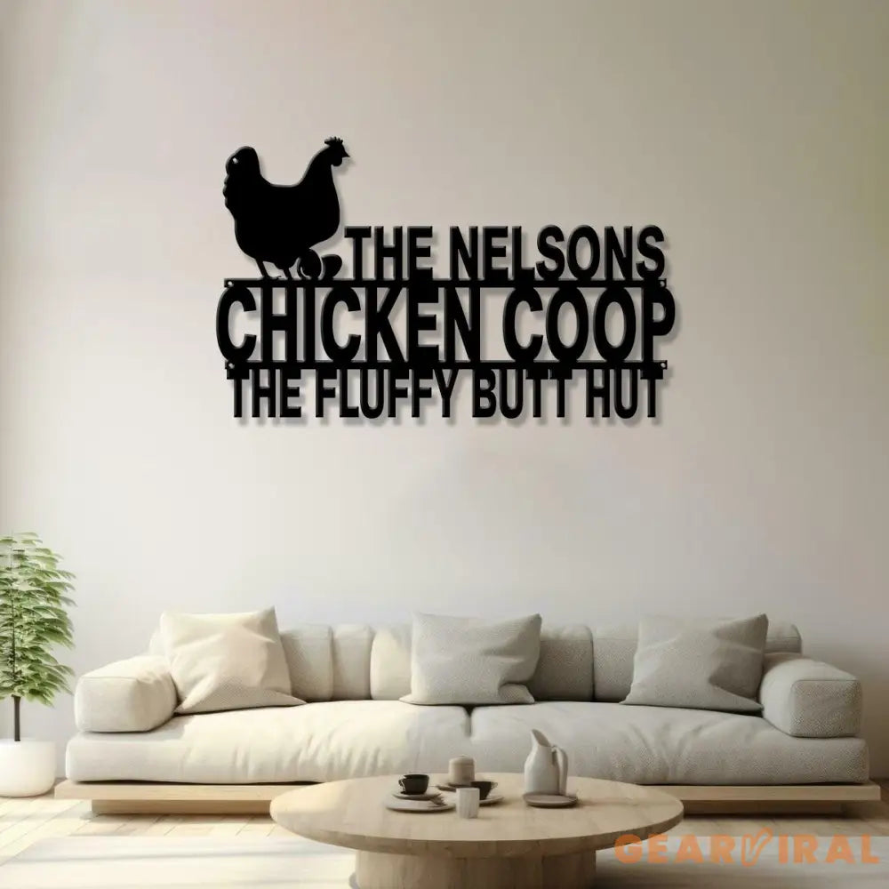 Custom Fluffy Butt Hut Metal Signs Chicken Coop Sign Personalized Chicken Farm Sign Farm Coop Sign Family Name Chicken
