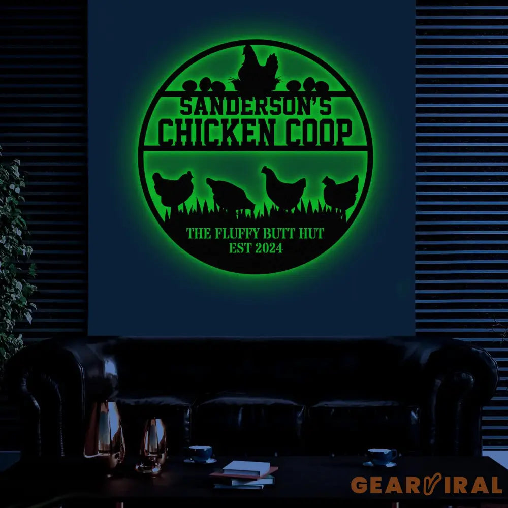 Custom Fluffy Butt Hut Metal Signs Chicken Coop Sign Personalized Chicken Farm Sign Farm Coop Sign Family Name Chicken
