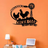 Custom Fluffy Butt Hut Metal Signs Chicken Coop Sign Personalized Chicken Farm Sign Farm Coop Sign Family Name Chicken