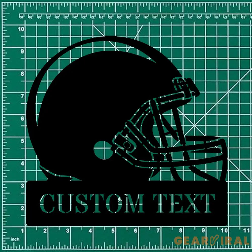 Custom Football Helmet Metal Sign with LED Lights Personalized Family Name Metal Sign Wall Decor Personalized Wall Art