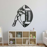 Custom Football Name and Number Metal Sign Led Light - Football Wall Art - Xmas Birthday Gift for Son Coach - Boys Room Decor | GearViral