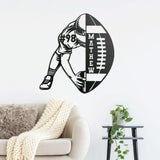 Custom Football Name and Number Metal Sign Led Light - Football Wall Art - Xmas Birthday Gift for Son Coach - Boys Room Decor | GearViral
