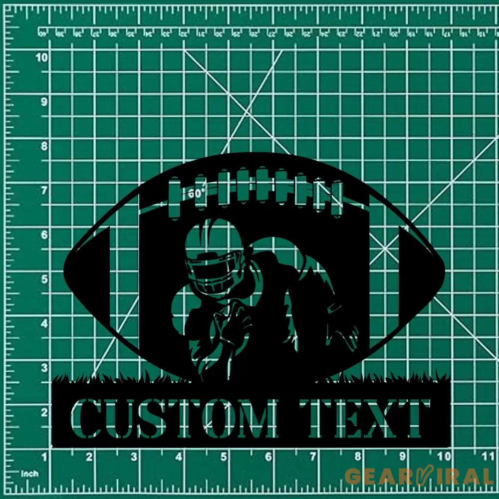 Custom Football Name and Number Metal Sign with LED Lights Personalized Family Name Metal Sign Personalized Wall Art