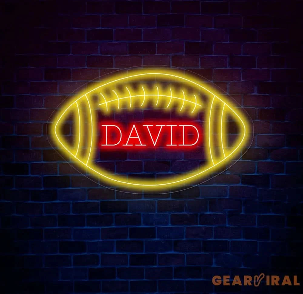 Custom Football Neon Sign Football Neon Nursery Name Sign Football Wall Art Football Wall Decor Sport Neon Light