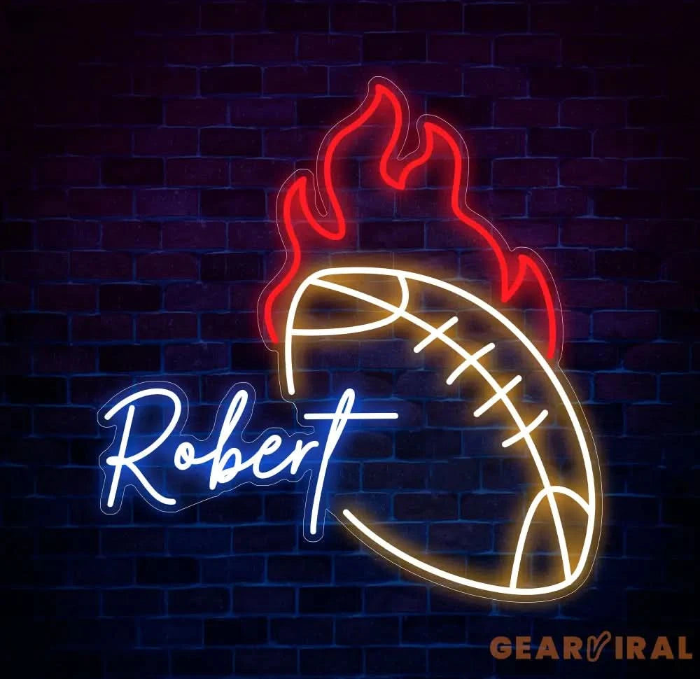 Custom Football Neon Sign Football Neon Nursery Name Sign Football Wall Art Football Wall Decor Sport Neon Light