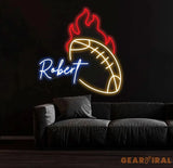 Custom Football Neon Sign Football Neon Nursery Name Sign Football Wall Art Football Wall Decor Sport Neon Light