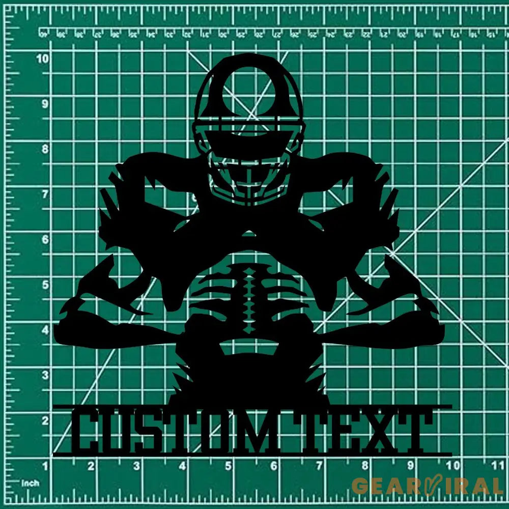 Custom Football Number Metal Sign with LED Lights Personalized Family Name Metal Sign Wall Decor Personalized Wall Art