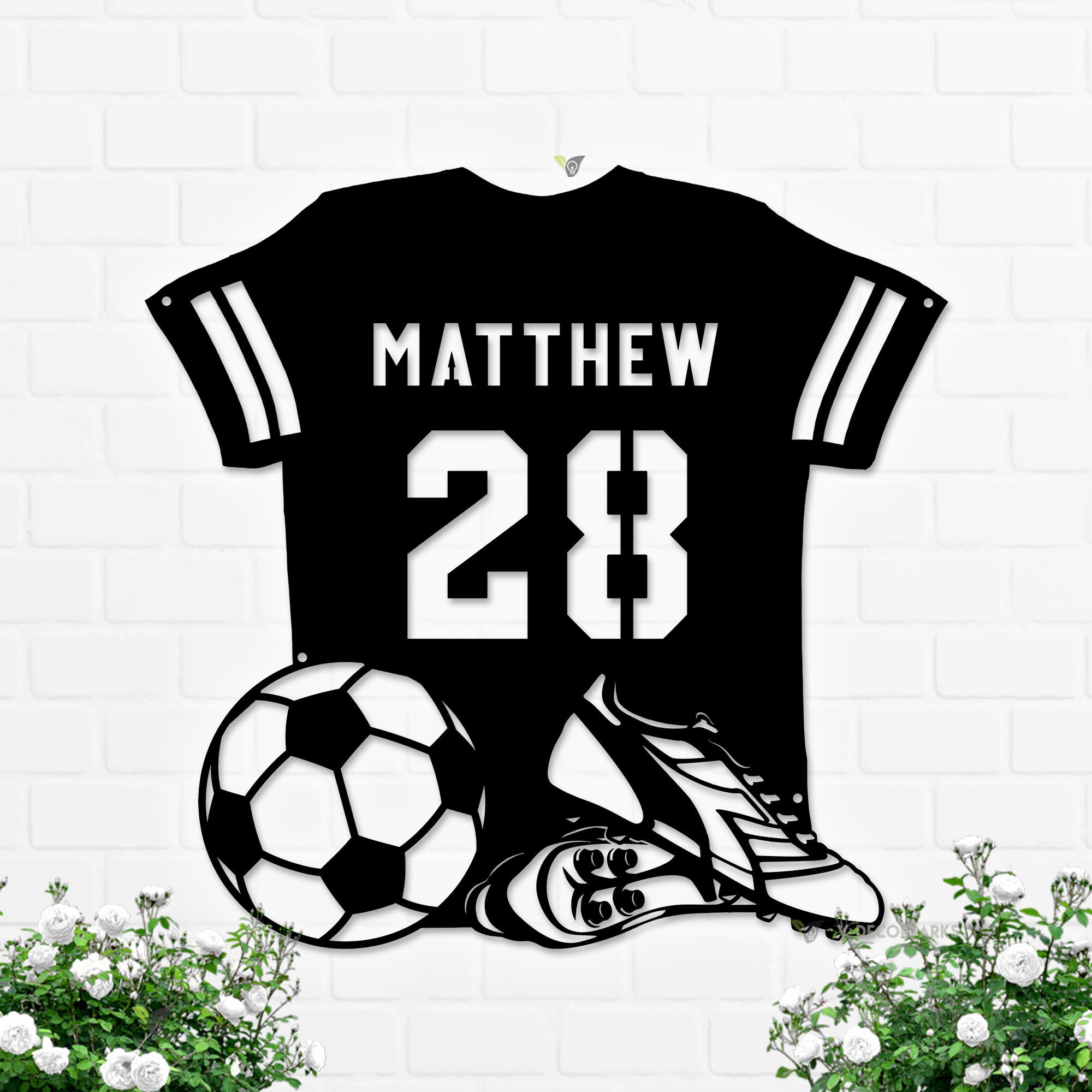 Custom Football Player Jersey Wall Art With LED Light - Custom Football Name Sign - Soccer RGB LED Light Sign - Christmas Gift | GearViral