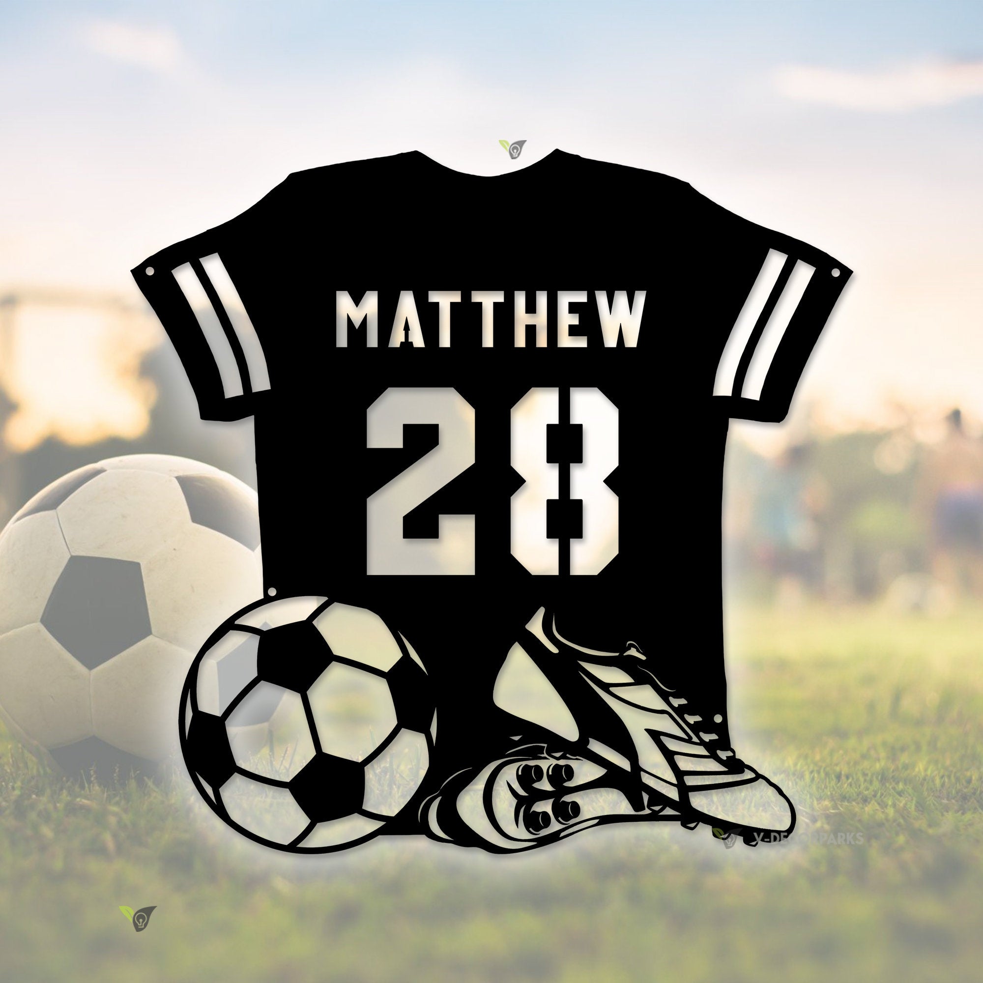 Custom Football Player Jersey Wall Art With LED Light - Custom Football Name Sign - Soccer RGB LED Light Sign - Christmas Gift | GearViral