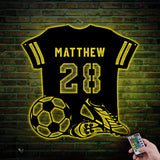 Custom Football Player Jersey Wall Art With LED Light - Custom Football Name Sign - Soccer RGB LED Light Sign - Christmas Gift | GearViral