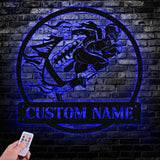 Custom Football Player Led Light Wall Art, Football Player Name Sign, Football Coach Gift, Boys Room Decor, Sport Room Wall Hanging