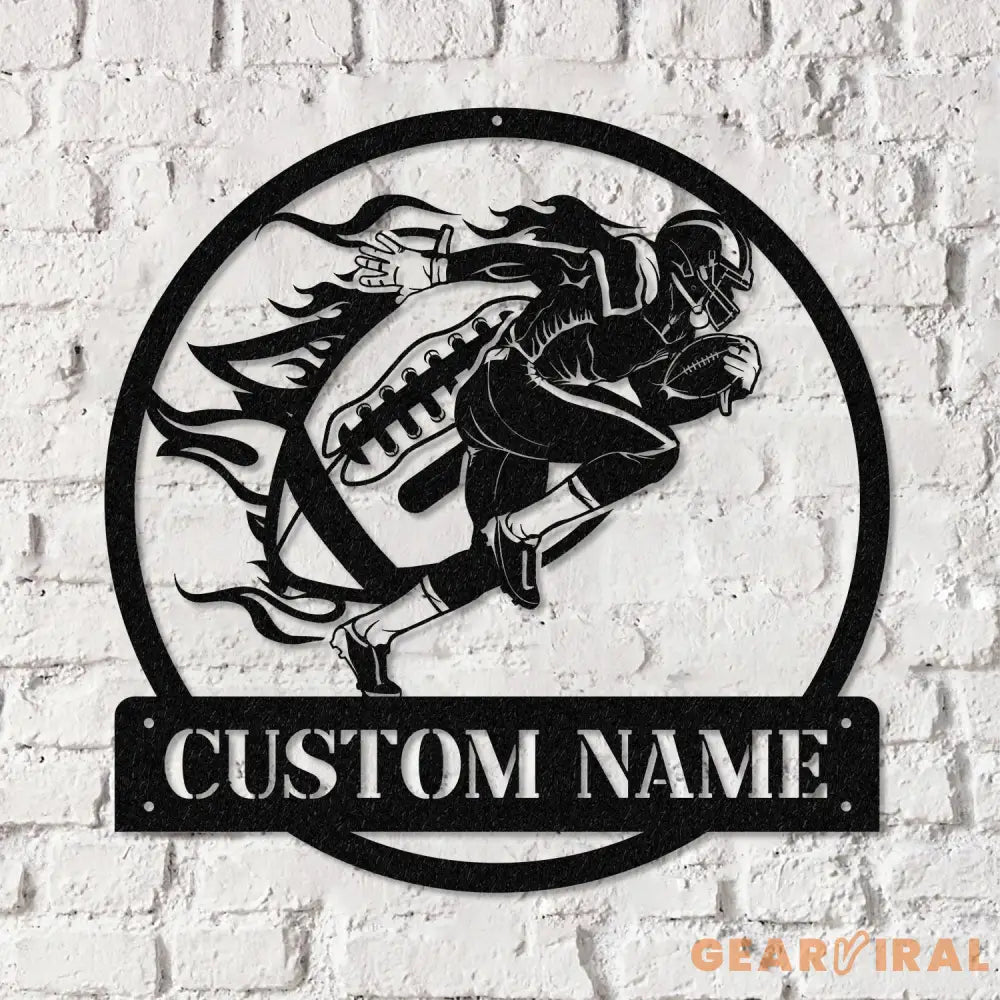 Custom Football Player Led Light Wall Art Football Player Name Sign Football Coach Gift Boys Room Decor Sport Room Wall