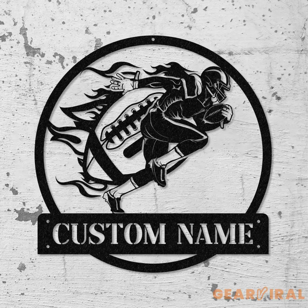 Custom Football Player Led Light Wall Art Football Player Name Sign Football Coach Gift Boys Room Decor Sport Room Wall