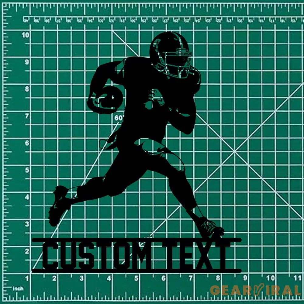 Custom Football Player Name Metal Sign with LED Lights Personalized Family Name Metal Sign Personalized Wall Art
