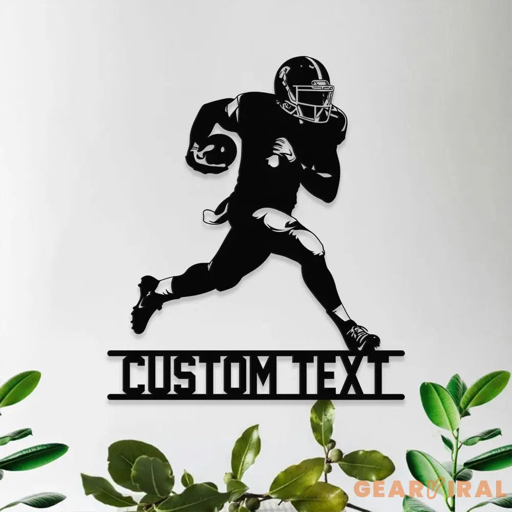 Custom Football Player Name Metal Sign with LED Lights Personalized Family Name Metal Sign Personalized Wall Art