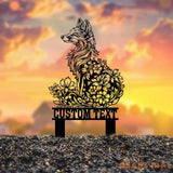 Custom Fox Garden Sign – Personalized Metal Garden Stake – Fox Yard Art & Lawn Decor – Cabin or Den Decoration