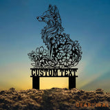 Custom Fox Garden Sign – Personalized Metal Garden Stake – Fox Yard Art & Lawn Decor – Cabin or Den Decoration