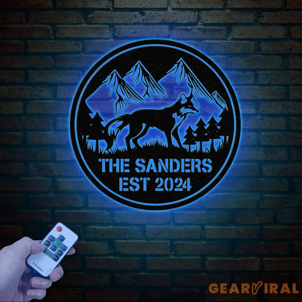 Custom Fox Metal Sign Personalized Fox Name Wall Art Fox Cabin Den Decor Farm Ranch Barn Sign Fox Wall Decor Wildlife