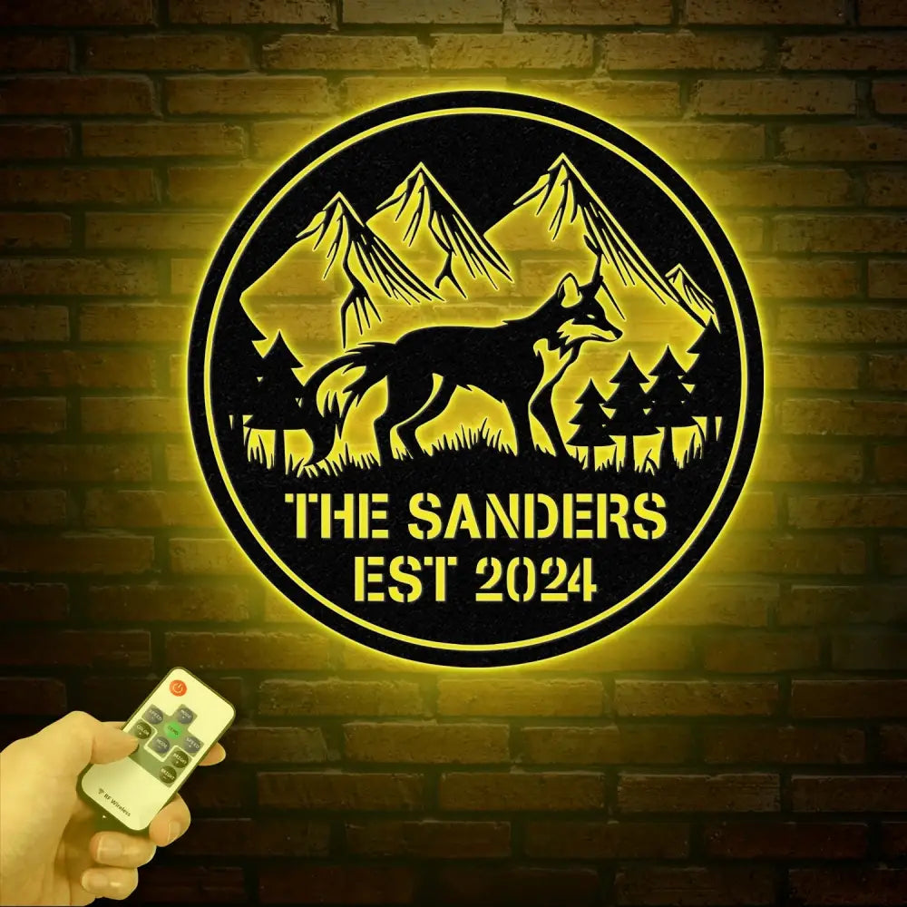 Custom Fox Metal Sign Personalized Fox Name Wall Art Fox Cabin Den Decor Farm Ranch Barn Sign Fox Wall Decor Wildlife